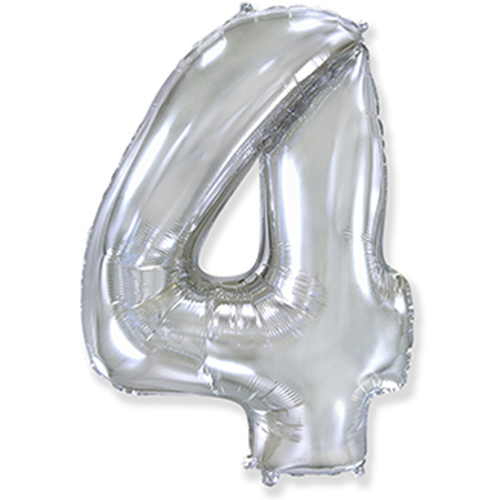 Folyo Gümüş 4 Yaş Balon 40 cm