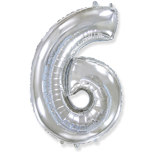 Folyo Gümüş 6 Yaş Balon 40 cm