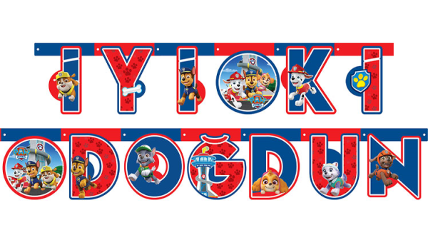Paw Patrol İyiki Doğdun Yazı
