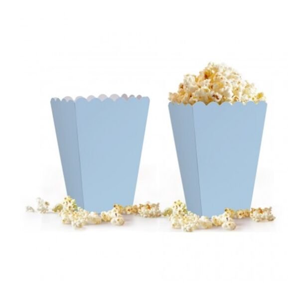Açık Mavi Popcorn Kutusu 8 Adet