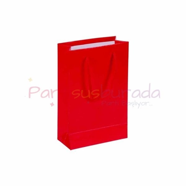 Kırmızı Karton Çanta 11x16 cm 10 Adet