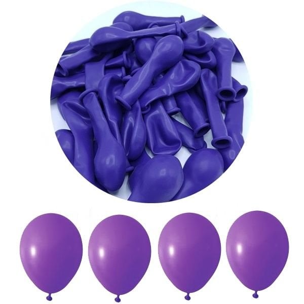 Pastel Mini Mor Balon 5 inc 10 adet