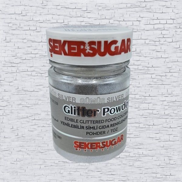 Simli Gümüş Toz Gıda Boyası 10 Gr