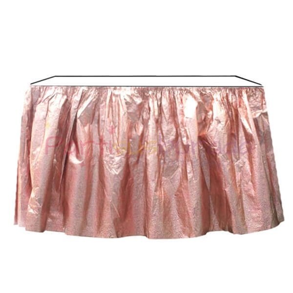 Metalize RoseGold Masa Eteği