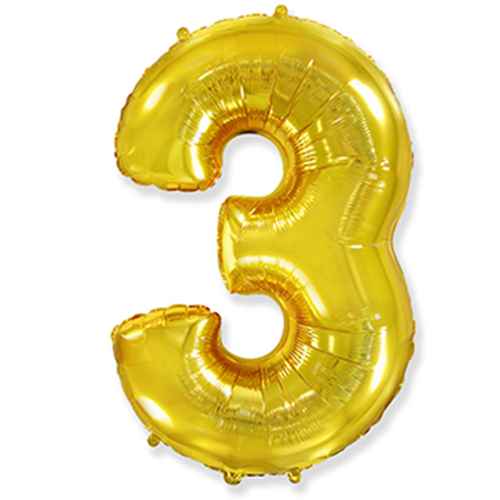 Folyo Gold 3 Yaş Balon 76 cm
