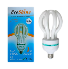 EcoShine 105W 230V 6500K E27 Lotus Tasarruflu Ampul