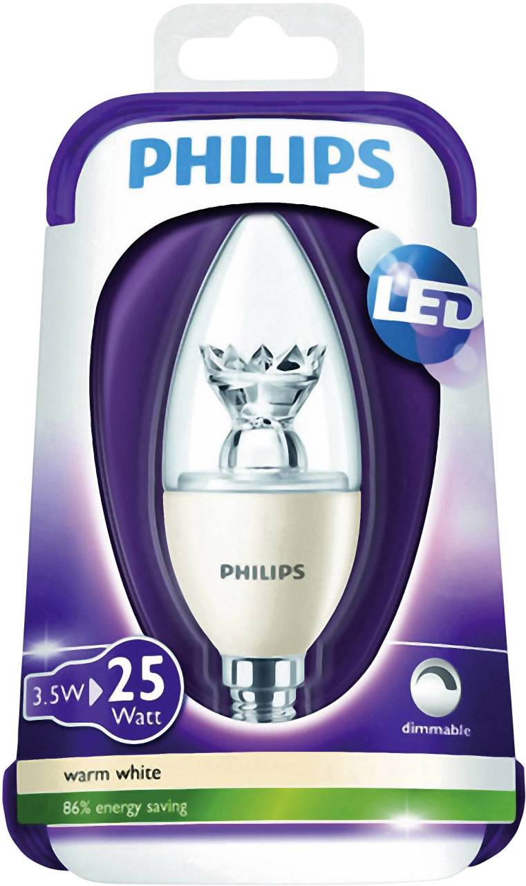 Philips 3,5W 220-240V 250Lm 2700K E14 B39 Dimlenebilir Led Ampul