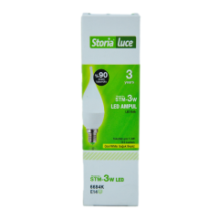 Storia Luce 3W 220-240V 113LM 6500K E14 Kıvrık Uçlu Led Buji Ampul