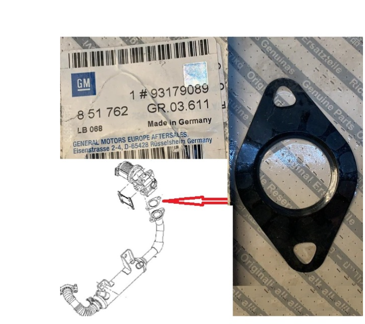 OPEL EGR VALFİ CONTASI,93479089