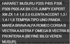 OPEL VECTRA A ISI MÜŞÜRÜ, 1338458,13621709967