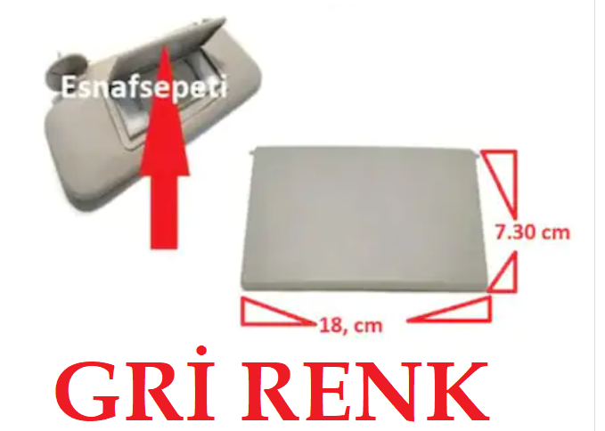 Astra J Güneşlik Makyaj Aynası Kapağı, Gri Renk1437221