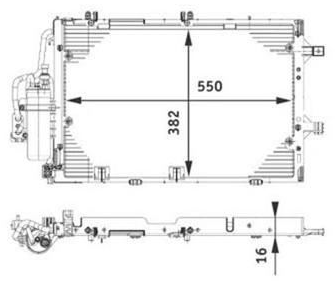 OPEL CORSA C KLİMA RADYATÖRÜ,1850114,KLR-393700