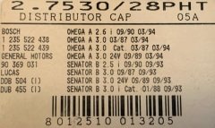 OPEL OMEGA A DİSTRİBÜTÖR KAPAĞI, 1235522439