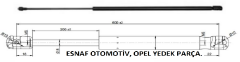 OPEL COMBO C BAGAJ KAPAK AMORTİSÖRÜ,91163328