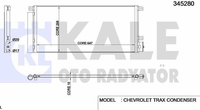 OPEL MOKKA KLİMA RADYATÖRÜ,1850273,345280