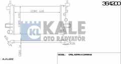 OPEL ASTRA H SU RADYATÖRÜ, Z14XEP-Z16XEP MOTOR, 1300265,364200