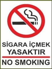 SİGARA İÇMEK YASAKTIR PVC 25x35 CM