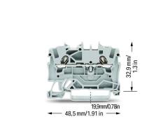 2001-1201 1,5mm² Gri Ray Klemens