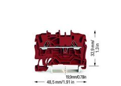 2002-1203 2,5mm² Kırmızı Ray Klemens