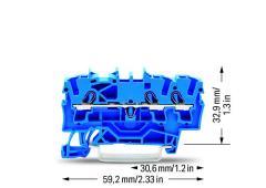 2002-1304 2,5mm² 3 İletken Mavi Ray Klemens