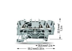 2002-1301 2,5mm² 3 İletken Gri Ray Klemens