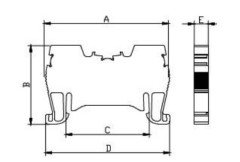 2,5mm² Yay Bağlantılı Ray Klemens