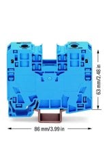 285-134 6-35mm² Tek giriş, tek çıkış, mavi