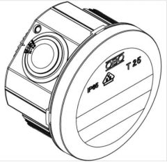 Sıva üstü Buat ,Gri ,HalogenFree ,IP65 ,IK08 ,T 25; (Ø80x51) - 2007029