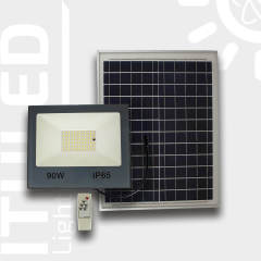Solar LED Güneş Enerjili Projektör 90W Aydınlık Düzeyi Sensörlü Kumandalı ITU10302
