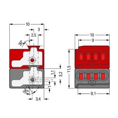 243-211 Modüler KNX/EIB Konnektörlü