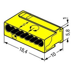243-508 8x0.8 mm2 Konnektör