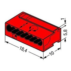 243-808 8x0.8 mm2 Konnektör