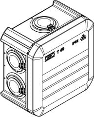 Sıva üstü Buat ,Gri ,HalogenFree ,IP55 ,IK07 ,T 40; (90x90x52) - 2007045