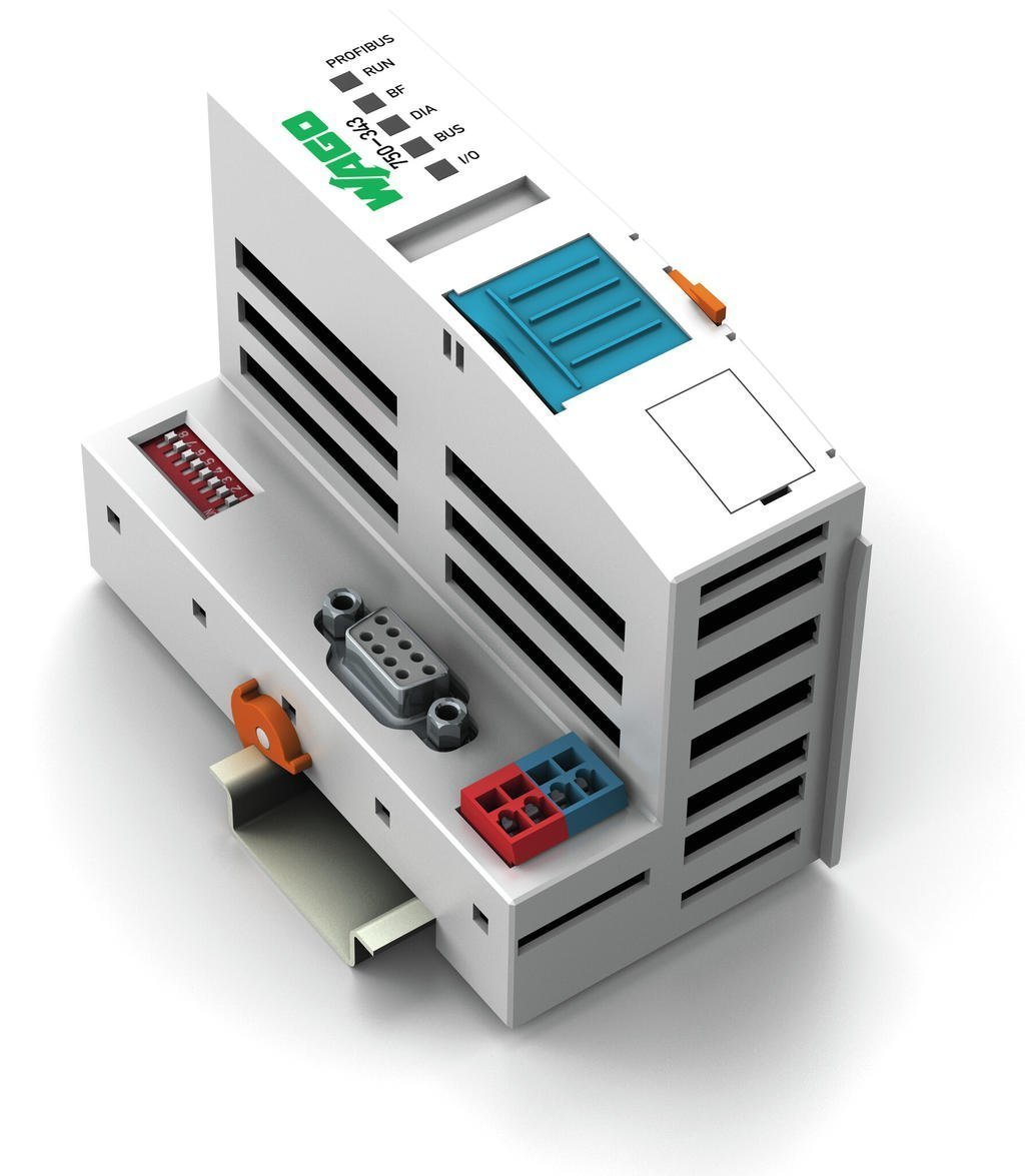 750-343 PROFIBUS DP Fieldbus Kuplörü; 12 MBd; ECO; açık gri