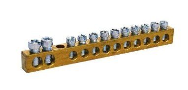 Delikli Pano Topraklama Klemensi 6,5x9mm² 15 Delikli 80A