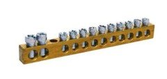 Delikli Pano Topraklama Klemensi 6,5x9mm² 15 Delikli 80A