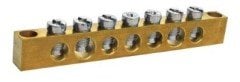 Delikli Pano Topraklama Klemensi 10x15mm² 15 Delikli 250A