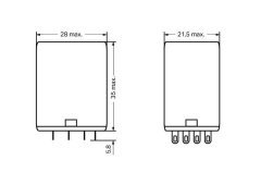 858-151 220VAC, 4x5A kontak röle