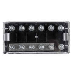 Six-way fuse holder for Mega-fuse with busbar (500A)