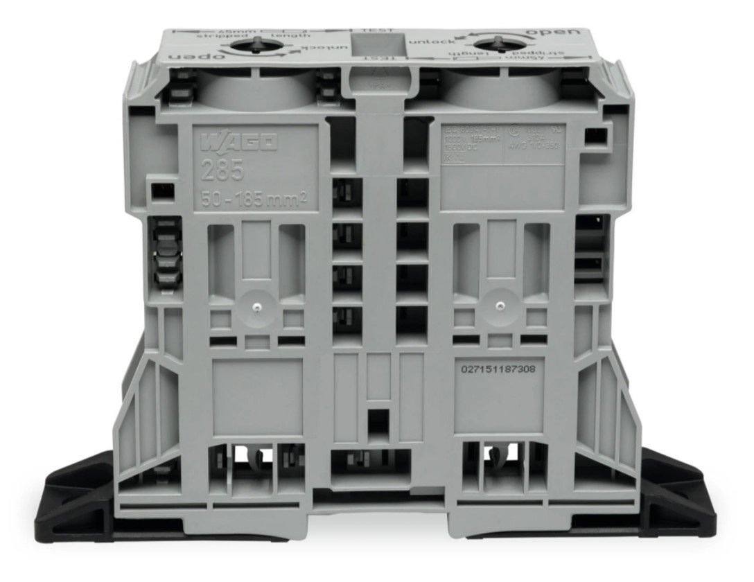 285-1161 2 iletkenli geçiş klemensi; 185 mm²