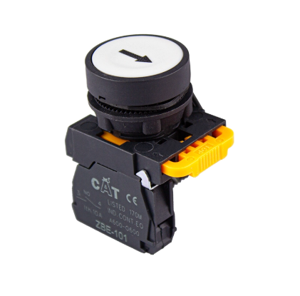 CAT Ø22MM 1NO İŞARETLİ YAYLI BUTON (YEŞİL)
