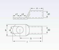 SQ 35-M10 Standart Tip (SKP) Sıkmalı Kablo Pabucu