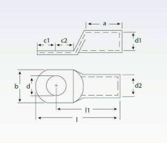 SQ 70-M10 Standart Tip (SKP) Sıkmalı Kablo Pabucu