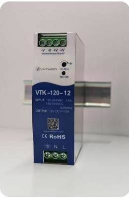 VTK 120 Serisi 2,5A - 48V Ray Tipi Güç Kaynağı