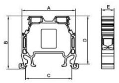10mm² Vida Bağlantılı Ray Klemens