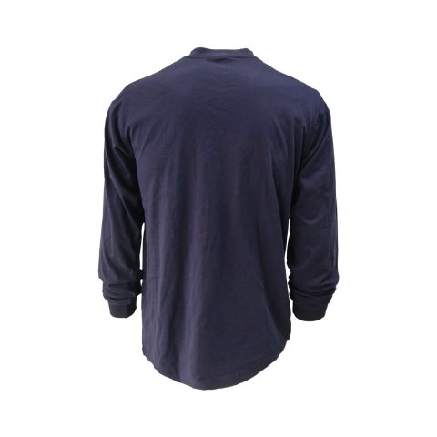 Lacivert V Yaka Uzun Kol T-Shirt