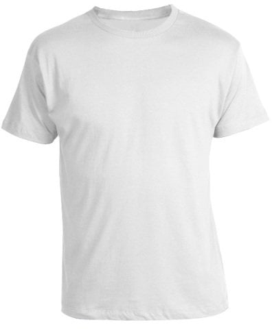 Beyaz Sıfır Yaka Kısa Kol T-Shirt