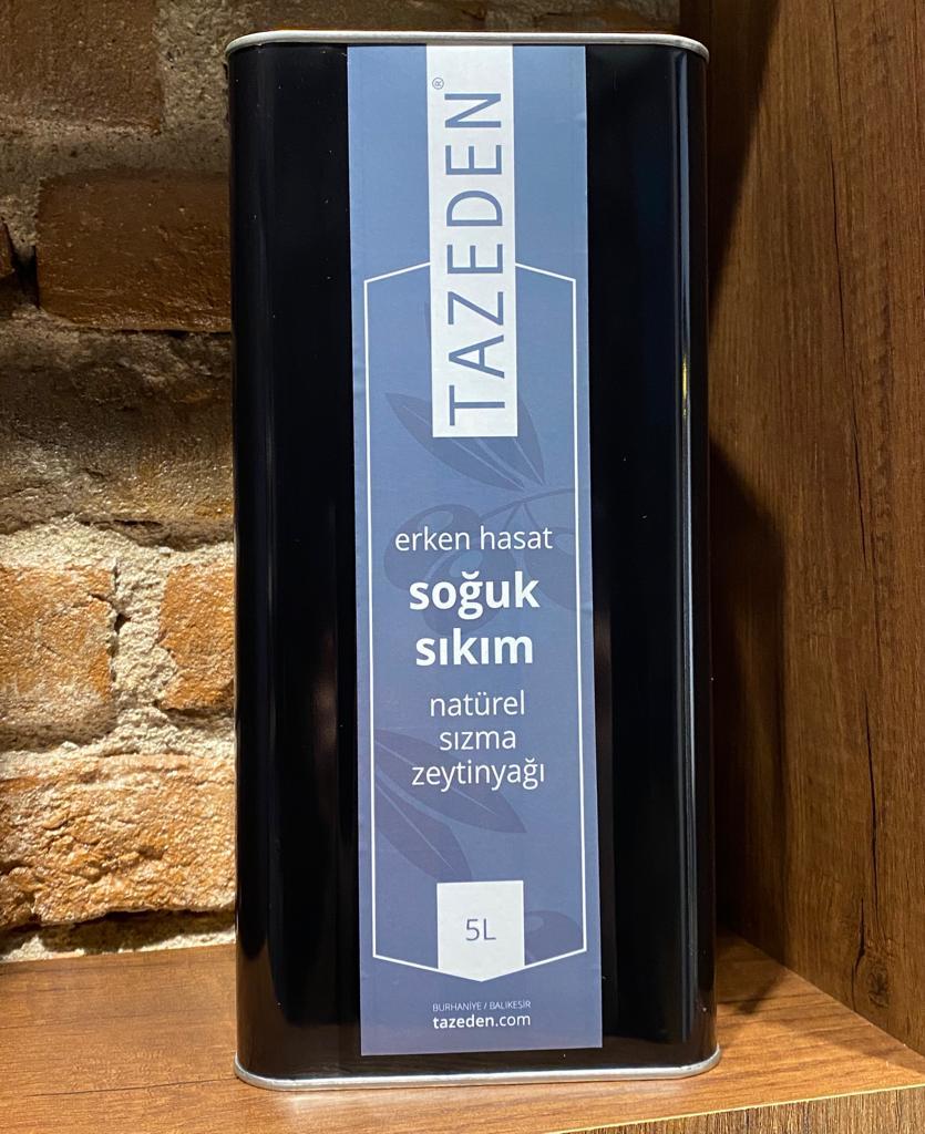 Yeni Hasat Erken Hasat Naturel Soğuk Sızma Zeytinyağı ( 5 LT)