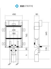 EGE VİTRFİYE Gömme Rezervuar EVB3270-MOD T1 + Kumanda Paneli