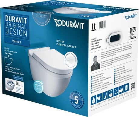 Starck 3 Duravit Rimless® Asma klozet +Klozet Kapağı 45273900A1